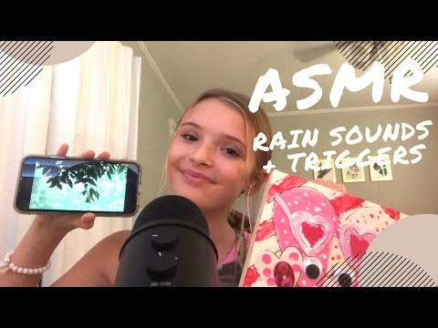 ASMR Rain Sounds, Triggers, Tapping, and Eating