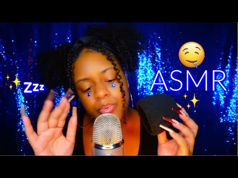 ASMR ✨Pure Mouth Sounds, Finger Flutters & Mic Scratching 💙🌀🤤 (TINGLE PARTY 🔥✨)