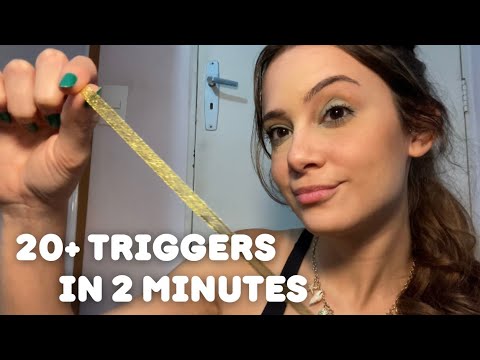 ASMR 20+ triggers in 2 minutes - fast faced asmr