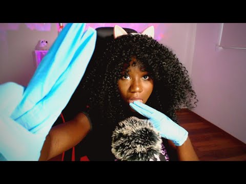 ASMR |  Spit Painting  On Your Face💦 With Latex Glove * EXTRA SPIT*