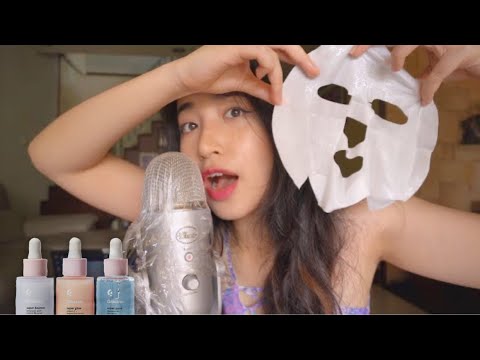 ASMR Skincare on my Microphone (Intense relaxing sounds)