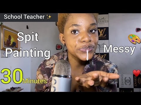 ASMR Roleplay~ School Teacher Punishes You With MESSY SPIT PAINT| Mouth Sounds & Random Triggers ♥️