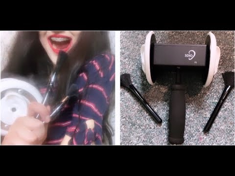 ASMR 3DIO Microphone Brushing Sounds On Your Ears👂💕 (Whispering)