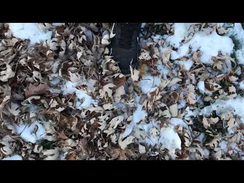 ASMR stepping on snow