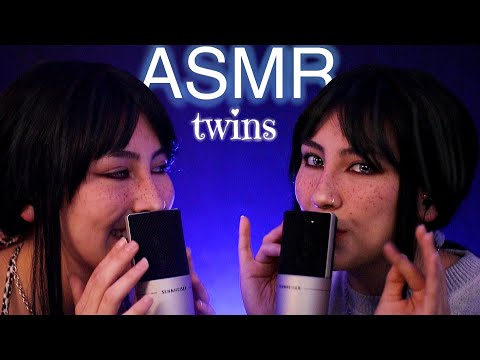 ASMR Twin Mouth Sounds & Close Up Whispers 👼✨
