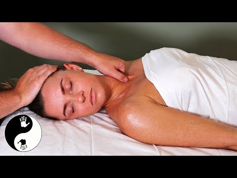 Easing Shoulder Pain By Stretching & Massaging the Neck and Chest [No Music][ASMR]