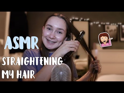ASMR ✰ STRAIGTHENING MY HAIR