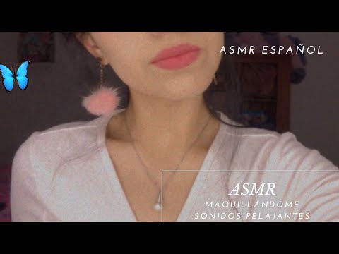 ASMR/ Maquillándome/ Sonidos relajantes/ ASMR en español/ Andrea ASMR 🦋