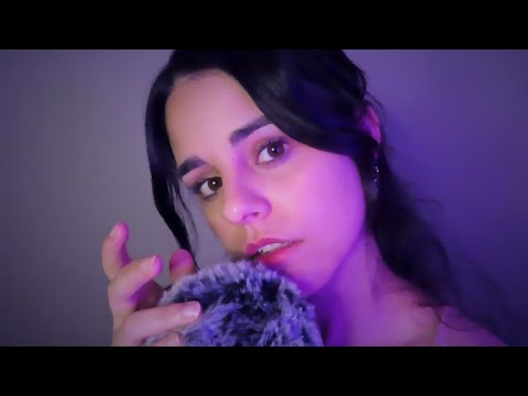 ASMR Until you FALL ASLEEP on a rainy night 🌧 Super close-up whispers w/ mouth sounds & fluffy mic