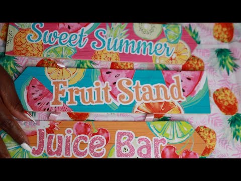 Sweet Summer Fruit Stand Wall Design ASMR Chewing Juicy Fruit Gum