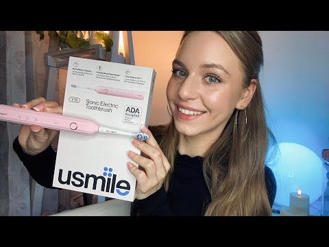 АСМР Распаковка электрической зубной щетки #usmile  🪥🦷✨ Тихий голос | ASMR Toothbrush Unboxing