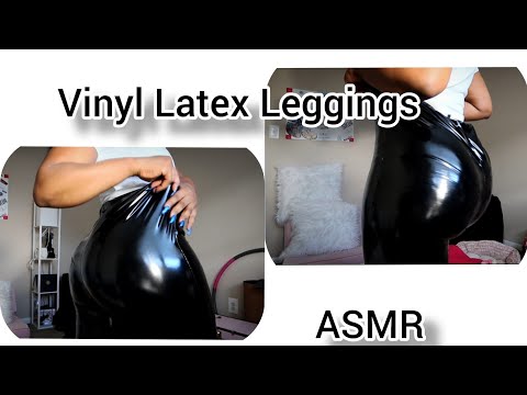 [ASMR] Trying on Black Vinyl Leather Leggings With Rambling🖤