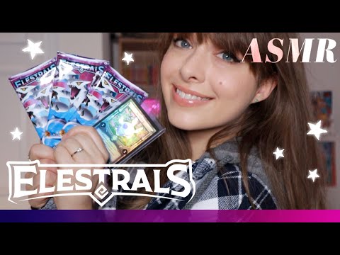 ASMR 💫 Elestrals Trading Card Game Pack Opening! Whispering, Tapping & Crinkly Packaging Sounds