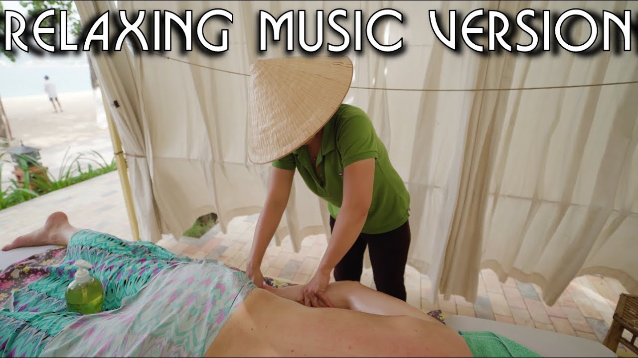 💆 Vietnamese Girl | Full Body Massage on the beach with Relaxing Music | ASMR video