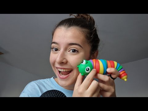 ASMR This video will put you to SLEEP(Tapping,Rainbow slug fidget toy,many triggers)