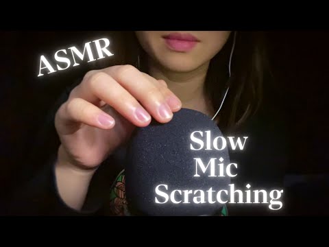 ASMR Slow Mic Scratching | Tingle Brain Massage | Relax , Study , Sleep , Calming | No Talking
