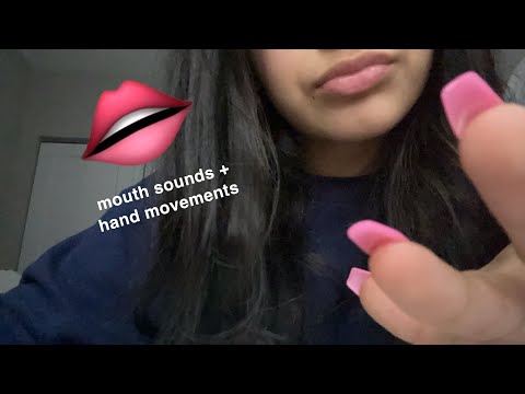 asmr mouth sounds and hand movements 👄✋
