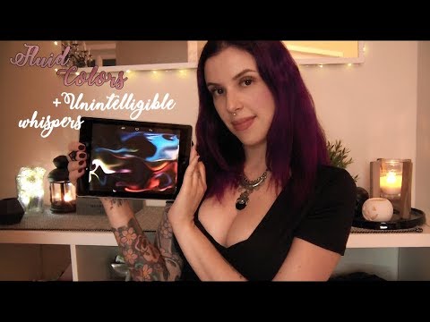 ASMR fluid colors + inaudible whispers (Eng)