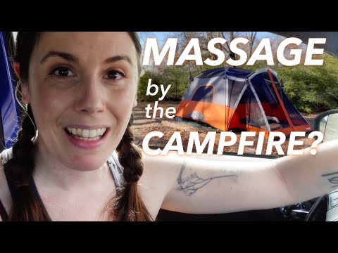 ASMR | Real Camping Role Play | Hiking & Fireside Massage at Fairfield Lake State Park