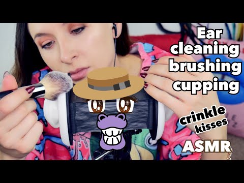 Ear cleaning, brushing, cupping *ASMR