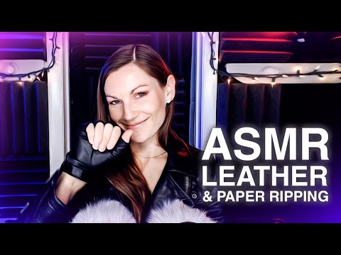 ASMR Leather Gloves, Leather Jacket & ASMR Page Turning