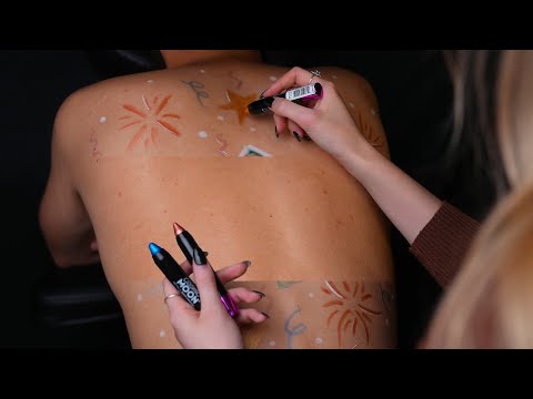 ASMR | Christmas DOODLING on a real person [TINGLY FRIDAY]
