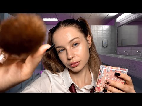 ASMR Mean Girl Does Your Makeup For Your Lunch Date *With Her Ex* 👀  Roleplay