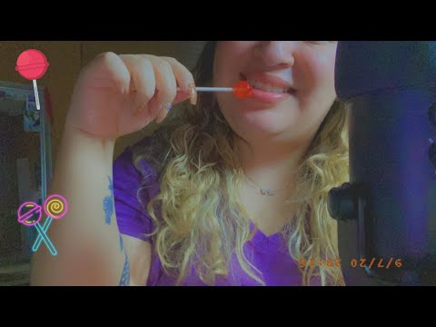 ASMR| Lollipop eating, Intense mouth sounds! | Some whispering 🍭