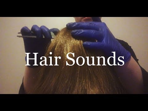[ASMR] Hair play, massage and brushing with latex gloves (NO TALKING!)