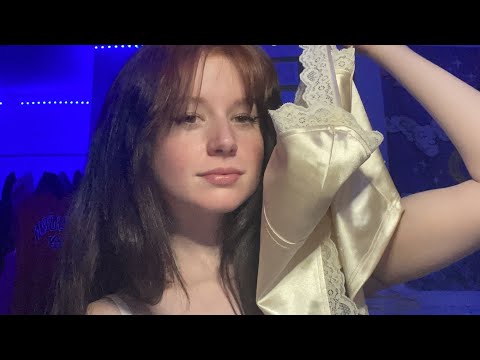 ASMR l TRY ON  CLOTHING HAUL (URBAN OUTFITTERS, HOLLISTER, FOREVER 21) + FABRIC NOISES