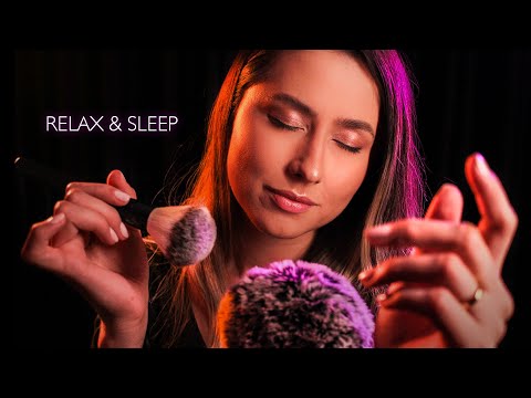 ASMR deep sleep with rain sounds 🌧 simulated scalp massage, soft mouth sounds, camera brushing,...