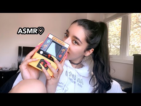 ASMR | MINI PACMAN ARCADE TAPPING, SCRATCHING, WITH VERY LONG NAILS *best tingles ever* RELAXATION🧡