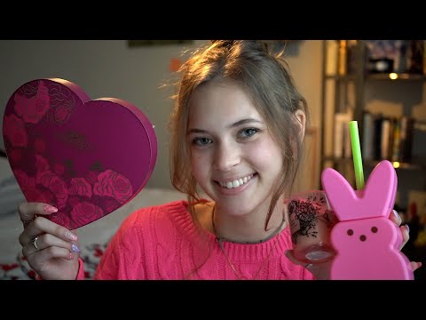 ASMR | Pink Themed Triggers for Valentine's Day 💕 (whispering, tapping, & more)
