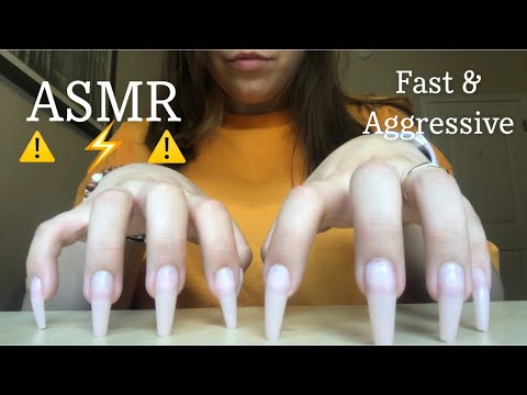 Fast & Aggressive Build Up Table Tapping & Scratching ASMR No Talking