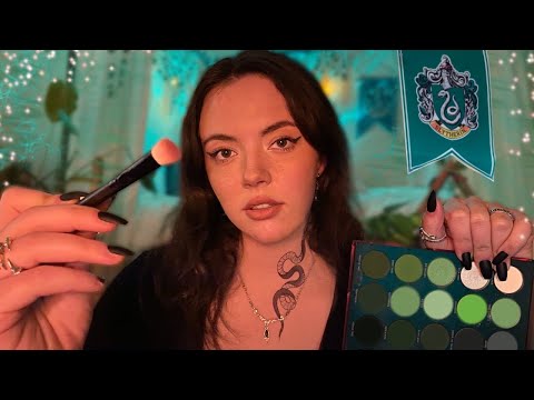 Harry Potter ASMR | Slytherin Does Your Makeup (FULL makeup roleplay, tapping, layered sounds)