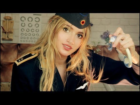 ASMR - MEDICAL EXAM by a military AIR FORCE girl ♥ the test to become a PILOT