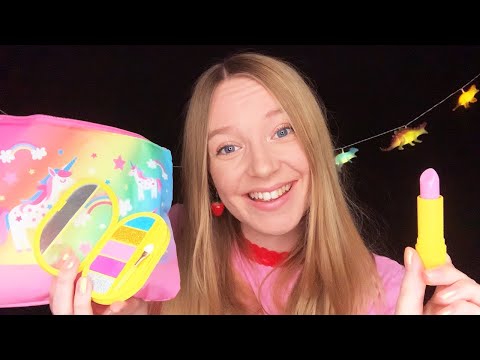ASMR Doing Your Makeup with Fake Products (Whispered)