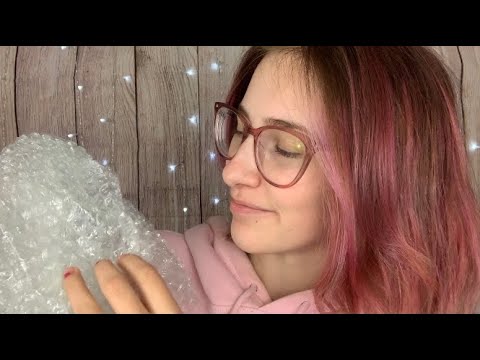 ASMR//Bubble Wrap and Personal Attention// repeating trigger words+hand movements//