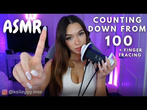 ASMR Counting Down from 100 with Finger Tracing