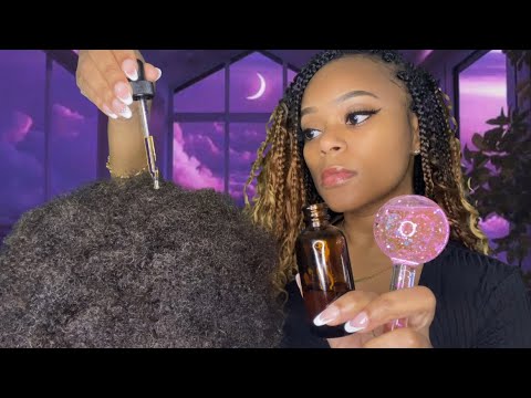 ASMR For Headaches 💆‍♂️💆‍♀️ | Scalp/Forehead Massage With Oil | Hairline Tapping | Afro Hair