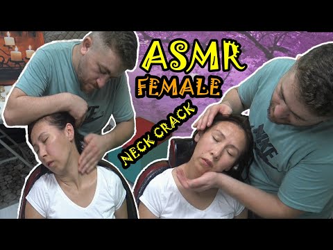 ASMR FEMALE SLEEP THROAT MASSAGE=NECK CRACK=head,ear,back,palm,arm massage= ASMR TURKISH BARBER SHOP