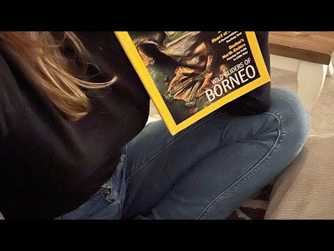 ASMR Page Turning Flipping Vintage Glossy Magazine on the couch
