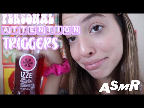 ASMR Personal Attention Triggers💘 lotion, face brushing, candle lighting, soda sounds, etc🧘🏼