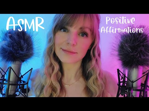 ASMR | Ear to Ear Positive Affirmations & Personal Attention (with Fluffy Mic Touching)