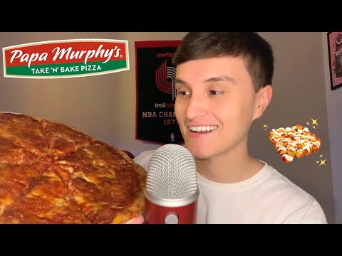 ASMR | Papa Murphy’s Pepperoni Pizza Mukbang 🍕 (eating sounds)