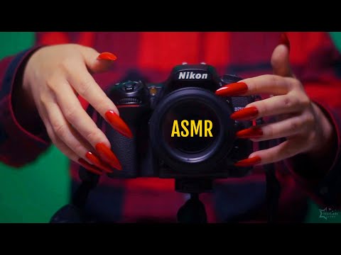 ASMR Camera tapping and scratching with accessories (stereo lofi sound)