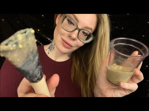 ASMR Almond Oat Milk Mask (Stirred/Application) Pampering Personal Attention