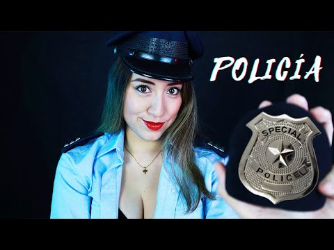ESTAS DETENIDO 👮🏻‍♀️ASMR POLICE ROLEPLAY ESPAÑOL 👮🏻‍♀️Tapping, agua y shaving cream |Argely ASMR