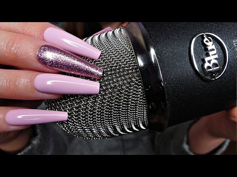 ASMR Mic Scratching Holding the Mic | Some Tapping | Long & Natural Nails | Deep Base Scratching