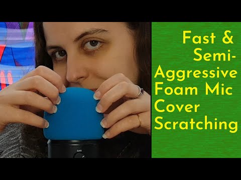 ASMR Fast & Semi Aggressive Mic Cover Scratching - Long & Short Scratches (No Talking, Loopable)
